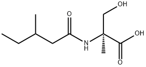 Serine,  2-methyl-N-(3-methyl-1-oxopentyl)- Struktur