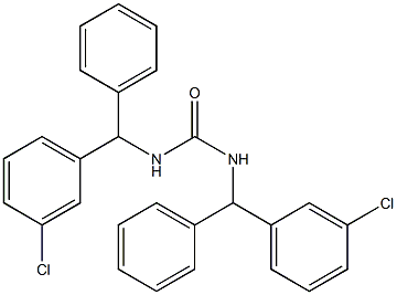 1,3-bis[(3-chlorophenyl)-phenyl-methyl]urea Struktur