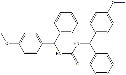 1,3-bis[(4-methoxyphenyl)-phenyl-methyl]urea Struktur