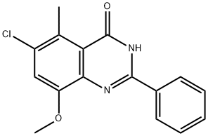 4(3H)-Quinazolinone,  6-chloro-8-methoxy-5-methyl-2-phenyl- Struktur