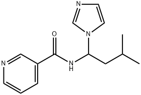 N-(1-Imidazol-1-yl-3-methyl-butyl)-nicotinamide Struktur