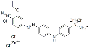 6-(4-(4-diazonioanilino)phenylazo)-4-ethoxytoluene-3-diazonium zinc chloride  Struktur