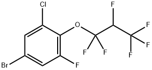 (4-BROMO-2-CHLORO-6-FLUOROPHENYL)-1,1,2,3,3,3-HEXAFLUOROPROPYL ETHER Struktur