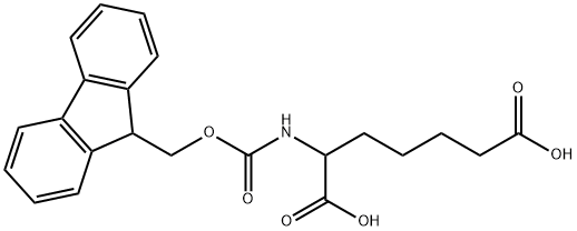 Fmoc-DL-2-aminoheptanedioic acid Struktur