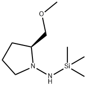 (S)-(-)-1-TRIMETHYLSILYLAMINO-2-METHOXYMETHYLPYRROLIDINE, TECHN., 80 Struktur