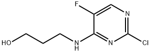 3-(2-chloro-5-fluoro-pyrimidin-4-ylamino)-propan-1-ol Struktur