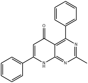 Pyrido[2,3-d]pyrimidin-5(8H)-one, 2-methyl-4,7-diphenyl- Struktur