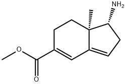 1H-Indene-5-carboxylicacid,1-amino-2,6,7,7a-tetrahydro-7a-methyl-,methylester,(1R-cis)-(9CI) Struktur