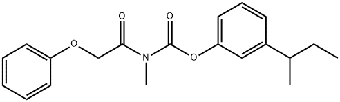 Methyl(phenoxyacetyl)carbamic acid m-sec-butylphenyl ester Struktur