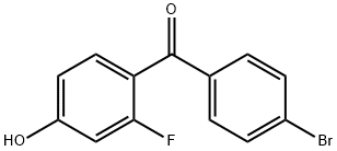 (4-BROMOPHENYL)(2-FLUORO-4-HYDROXYPHENYL) METHANONE Struktur