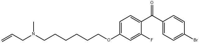 (4-BROMOPHENYL)[3-FLUORO-4-[[6-(METHYL-2-PROPENYLAMINO)HEXYL]OXY]PHENYL]-METHANONE Struktur