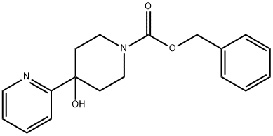 Benzyl 4-hydroxy-4-(pyridin-2-yl)piperidine-1-carboxylate Struktur