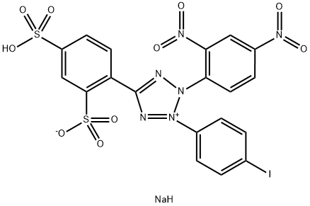 Sodium 4-[3-(4-iodophenyl)-2-(2,4-dinitrophenyl)-2H-5-tetrazolio]-1,3-benzene disulfonate Struktur