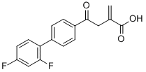 4-(2',4'-Difluorobiphenyl-4-yl)-2-methylene-4-oxobutanoic acid Struktur