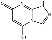 1,2,4-Triazolo[4,3-a]pyrimidin-7(1H)-one,  5-mercapto- Struktur