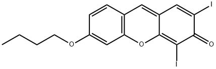 6-(N-BUTOXY)-2,4-DIIODO-3-FLUORONE Struktur