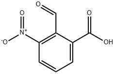 Benzoic acid, 2-formyl-3-nitro- (9CI) Struktur