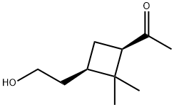 Ethanone, 1-[3-(2-hydroxyethyl)-2,2-dimethylcyclobutyl]-, (1R-cis)- (9CI) Struktur