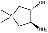 Silacyclopentan-3-ol, 4-amino-1,1-dimethyl-, trans- (9CI) Struktur