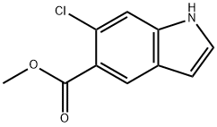 6-Chloro-1H-indole-5-carboxylic acid methyl ester Struktur