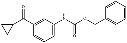 (3-CYCLOPROPANECARBONYL-PHENYL)-CARBAMIC ACID BENZYL ESTER Struktur