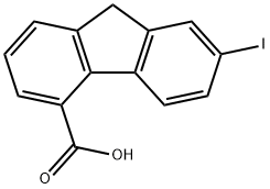 7-IODO-9H-FLUORENE-4-CARBOXYLIC ACID Struktur