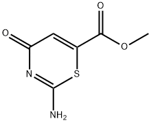 2-Amino-4-oxo-4H-1,3-thiazine-6-carboxylic acid methyl ester Struktur