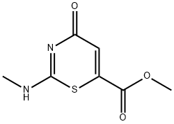 2-Methylamino-4-oxo-4H-1,3-thiazine-6-carboxylic acid methyl ester Struktur