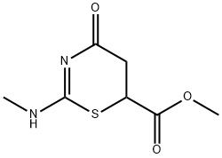 2H-1,3-Thiazine-6-carboxylicacid,tetrahydro-2-(methylimino)-4-oxo-,methylester(8CI) Struktur