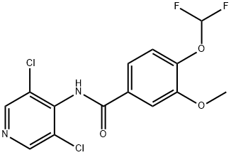 BenzaMide, N-(3,5-dichloro-4-pyridinyl)-4-(difluoroMethoxy)-3-Methoxy- Struktur