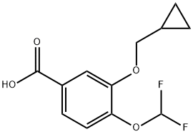 3-(環(huán)丙甲氧基)-4-(二氟甲氧基)苯甲酸 結構式