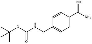 (4-CARBAMIMIDOYL-BENZYL)-CARBAMIC ACID TERT-BUTYL ESTER Struktur