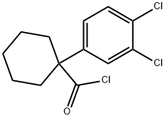 1-(3,4-dichlorophenyl)cyclohexanecarbonyl chloride Struktur