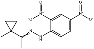 1-[1-[2-(2,4-Dinitrophenyl)hydrazono]ethyl]-2-methylcyclopropane Struktur