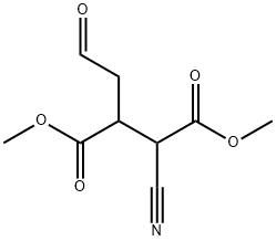 Butanedioic acid, 2-cyano-3-(2-oxoethyl)-, dimethyl ester (9CI) Struktur