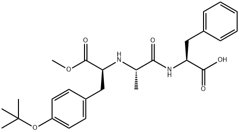 L-Phenylalanine, N-[N-[1-[[4-(1,1-dimethylethoxy)phenyl]methyl]-2-methoxy-2-oxoethyl]-L-alanyl]-, (S)- (9CI) Struktur