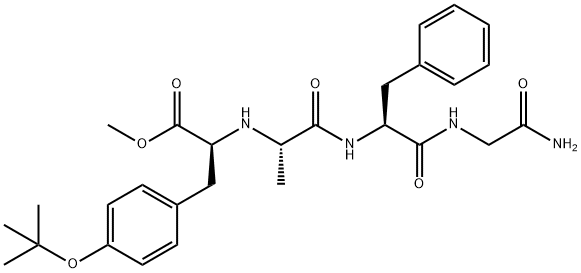 Glycinamide, N-[1-[[4-(1,1-dimethylethoxy)phenyl]methyl]-2-methoxy-2-oxoethyl]-L-alanyl-L-phenylalanyl-, (S)- (9CI) Struktur