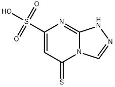 1,2,4-Triazolo[4,3-a]pyrimidine-7-sulfonic  acid,  1,5-dihydro-5-thioxo- Struktur