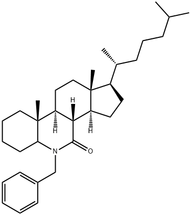 6-Benzyl-6-azacholestan-7-one Struktur