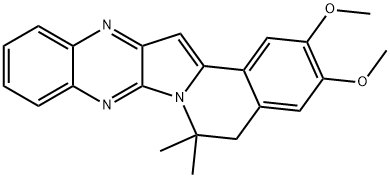 5,6-DIHYDRO-2,3-DIMETHOXY-6,6-DIMETHYLBENZ[7,8]INDOLIZINO[2,3-B]QUINOXALINE Struktur