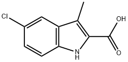 5-CHLORO-3-METHYL-1H-INDOLE-2-CARBOXYLIC ACID Struktur