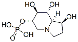 1,6,7,8-Indolizinetetrol, octahydro-, 6-(dihydrogen phosphate), 1S-(1.alpha.,6.beta.,7.alpha.,8.beta.,8a.beta.)- Struktur