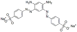 disodium 4,4'-[(4,6-diamino-1,3-phenylene)bis(azo)]bis[benzenesulphonate] Struktur