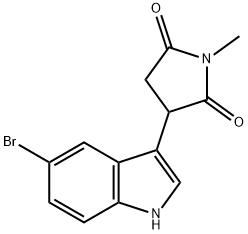 3-(5-bromo-1H-indol-3-yl)-N-methylsuccinimide Struktur