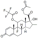 21-Acetyloxy-9-fluoro-11-(trifluoroace-tyloxy)-17-hydroxy-16-methylpregna-1,4-diene-3,20-dione Struktur