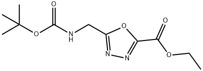 ethyl 5-({[(tert-butoxy)carbonyl]aMino}Methyl)-
1,3,4-oxadiazole-2-carboxylate Struktur