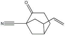 Bicyclo[3.2.1]octane-1-carbonitrile, 6-ethenyl-2-oxo-, exo- (9CI) Struktur