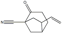 Bicyclo[3.2.1]octane-1-carbonitrile, 6-ethenyl-2-oxo-, endo- (9CI) Struktur