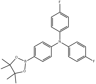 4-FLUORO-N-(4-FLUOROPHENYL)-N-(4-(4,4,5,5-TETRAMETHYL-1,3,2-DIOXABOROLAN-2-YL)PHENYL)ANILINE, 1642347-36-1, 結(jié)構(gòu)式