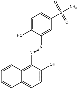 4-hydroxy-3-[(2-hydroxy-1-naphthyl)azo]benzenesulphonamide Struktur